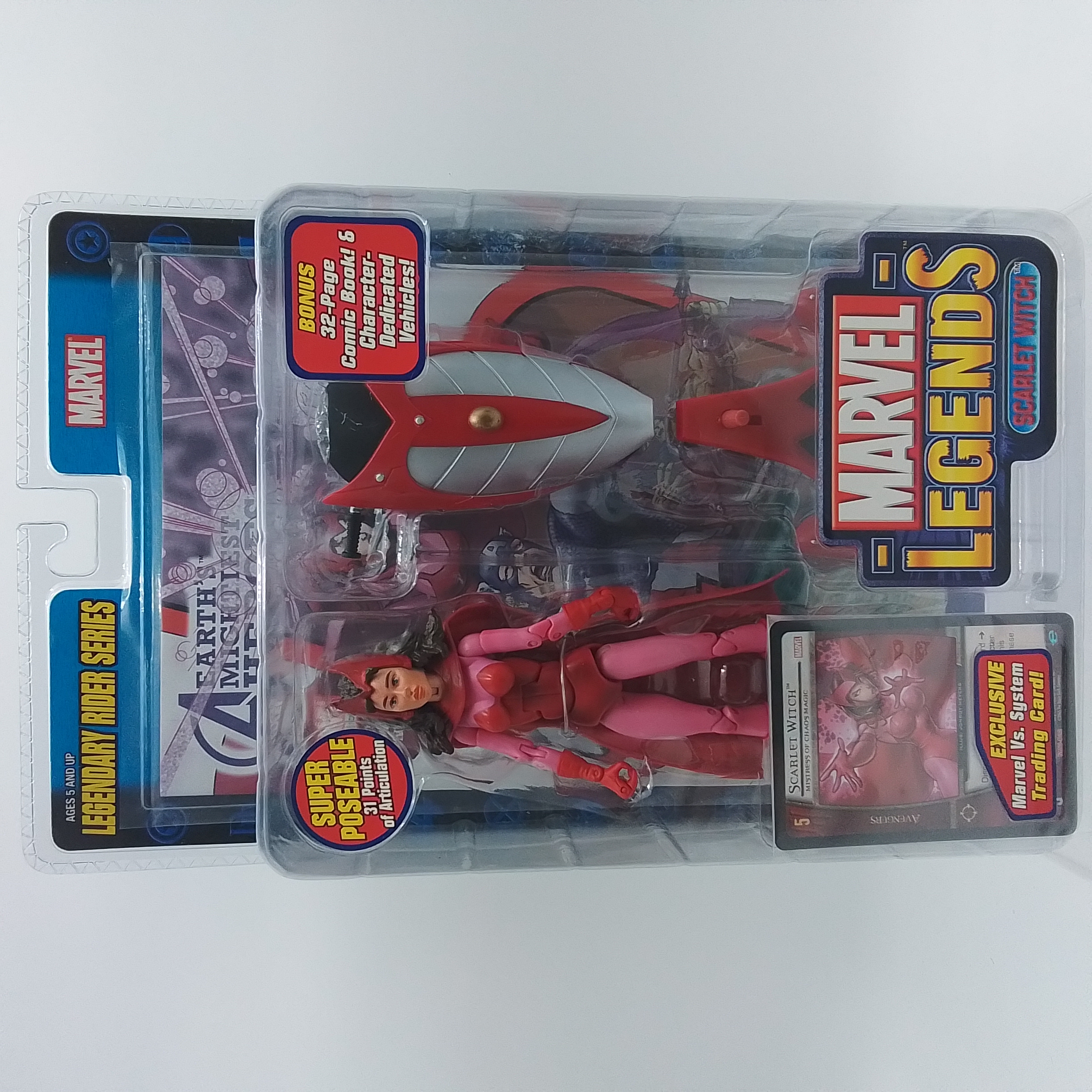 TOY BIZ MARVEL LEGENDS SCARLET WITCH CON TRADING CARD