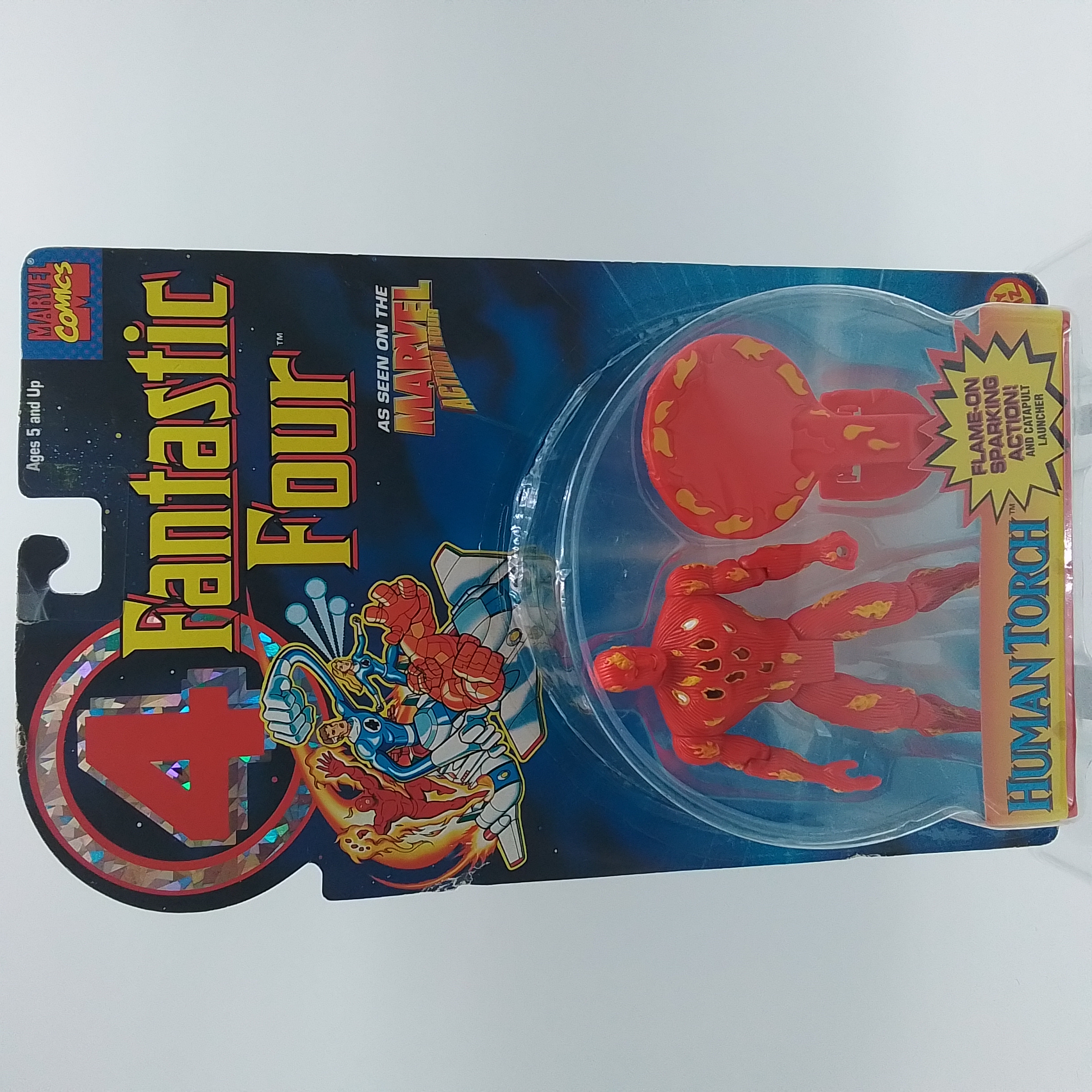 TOY BIZ MARVEL COMICS FANTASTIC FOUR HUMAN TORCH 