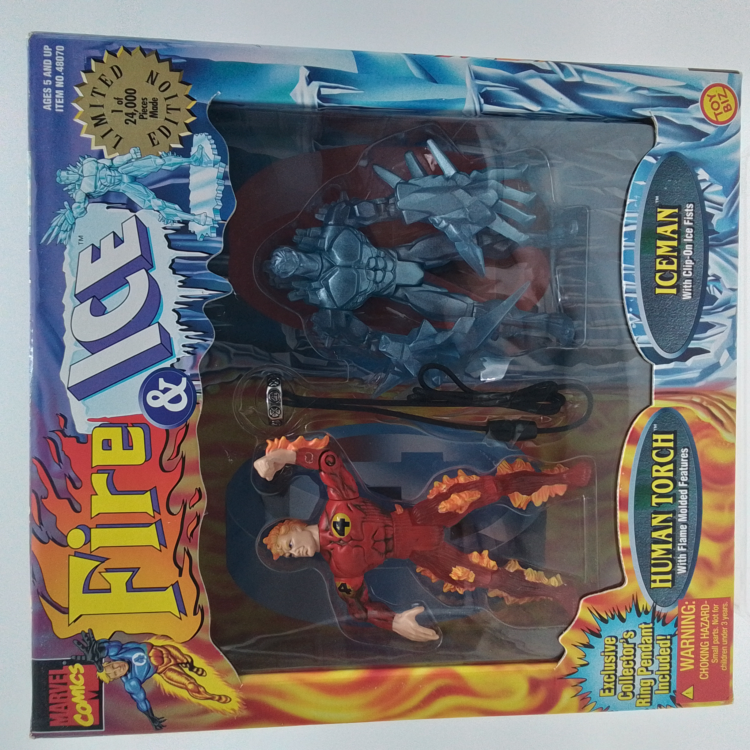 TOY BIZ MARVEL COMICS FIRE AND ICE LIMITED EDITION 