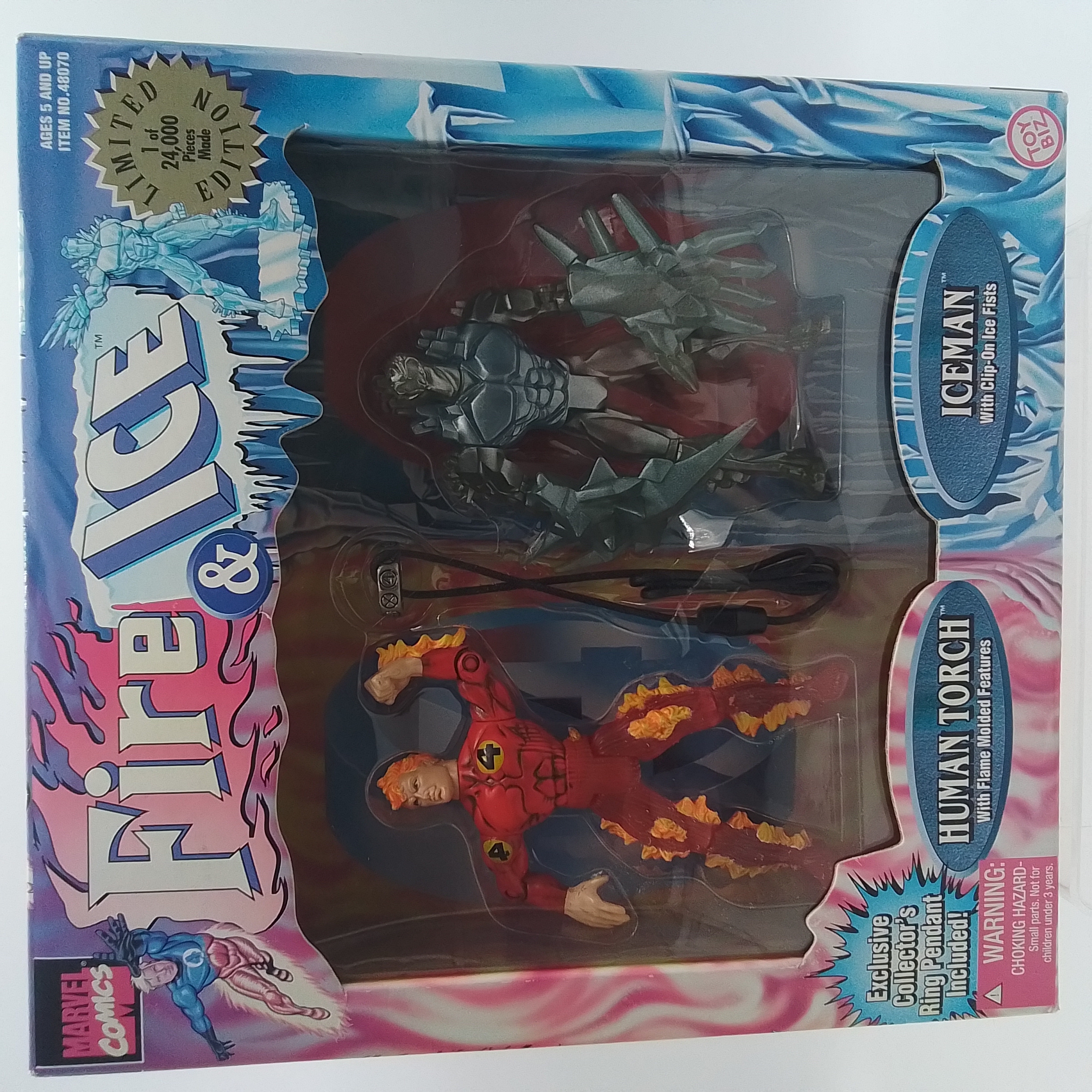 TOY BIZ MARVEL COMICS FIRE AND ICE LIMITED EDITION 