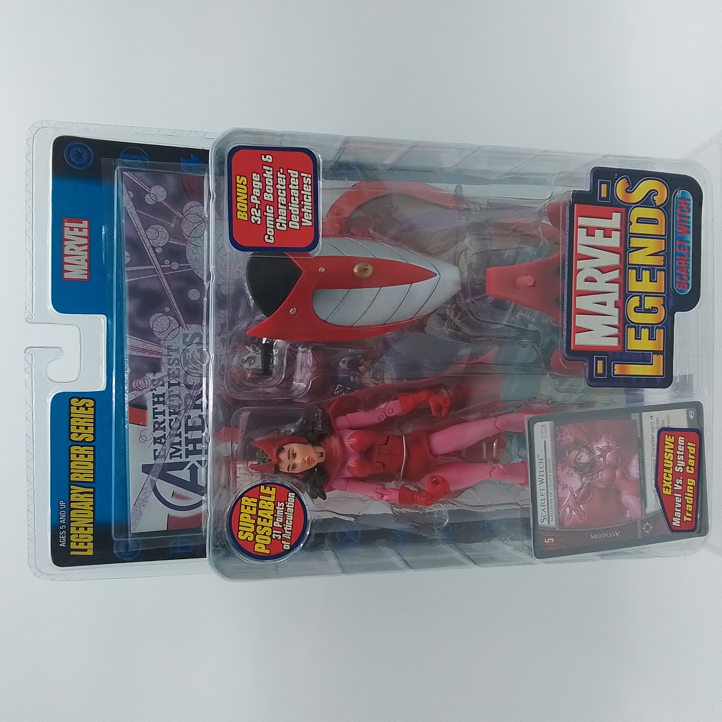 TOY BIZ MARVEL LEGENDS SCARLET WITCH CON TRADING CARD 