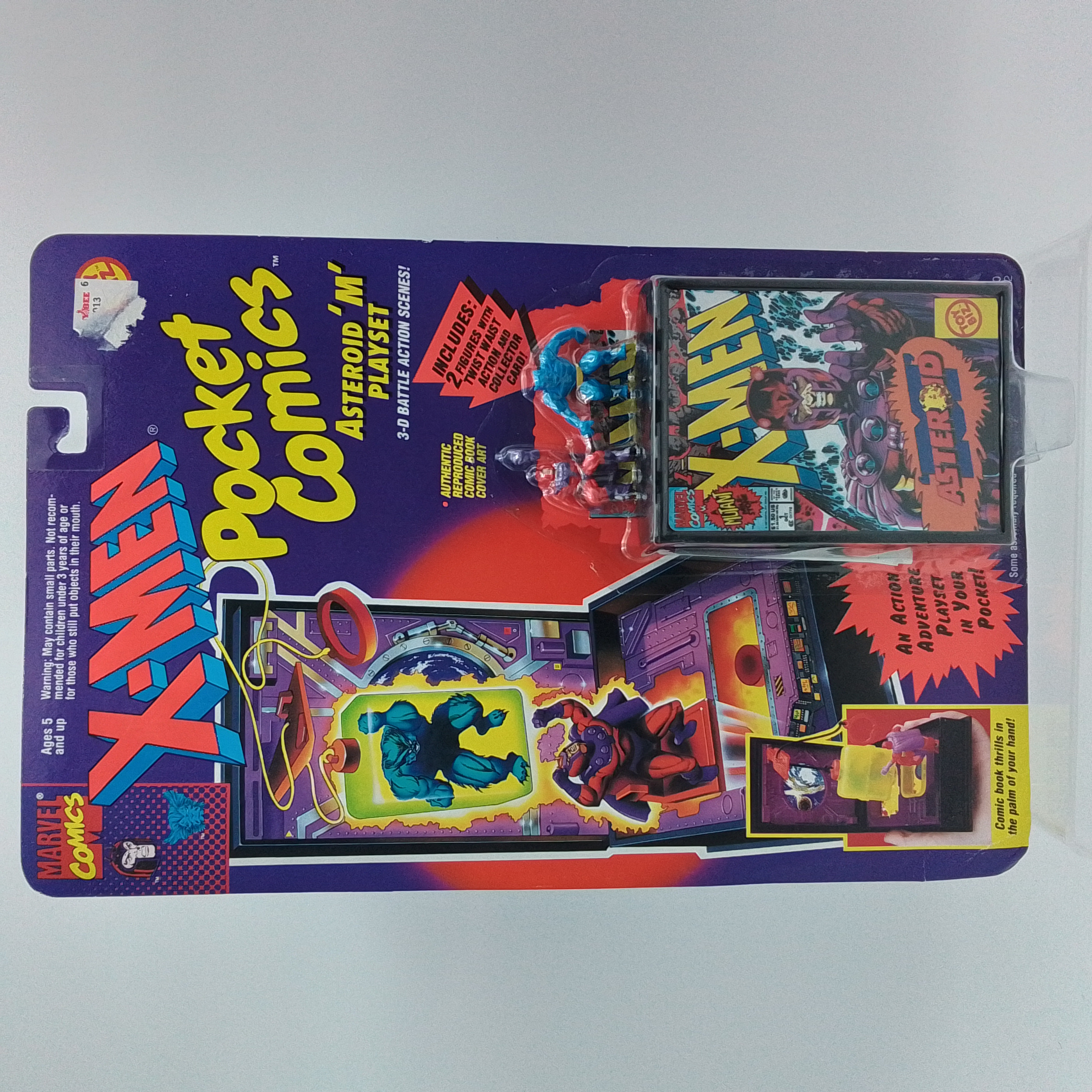 TOY BIZ MARVEL COMICS XMEN POCKET COMICS ASTEROID 'M' PLAYSET