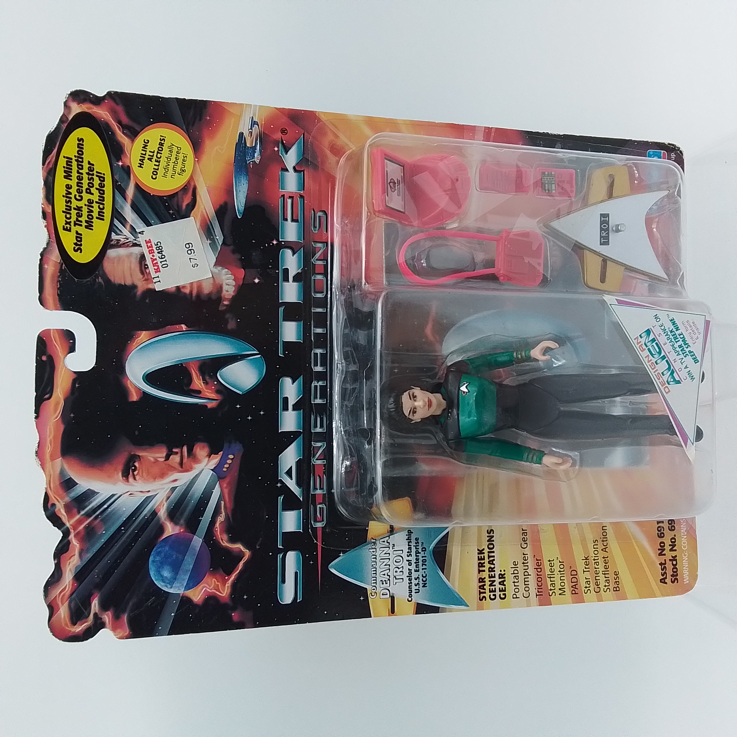 PLAYMATES TOYS STAR TREK GENERATIONS COMMANDER DEANNA TROI