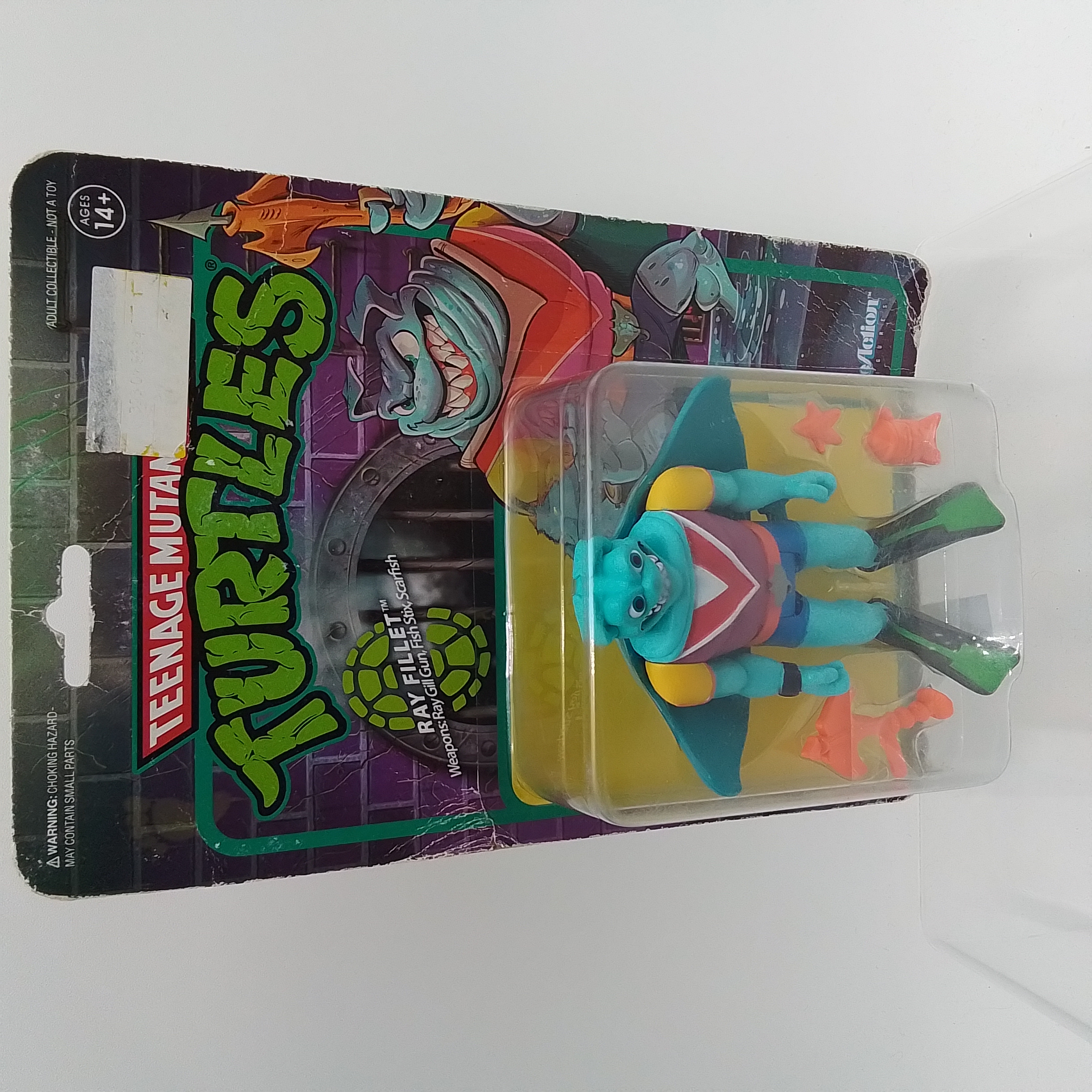 SUPER7 REACTION FIGURES TEENAGE MUTANT NINJA TURTLES RAY FILLET