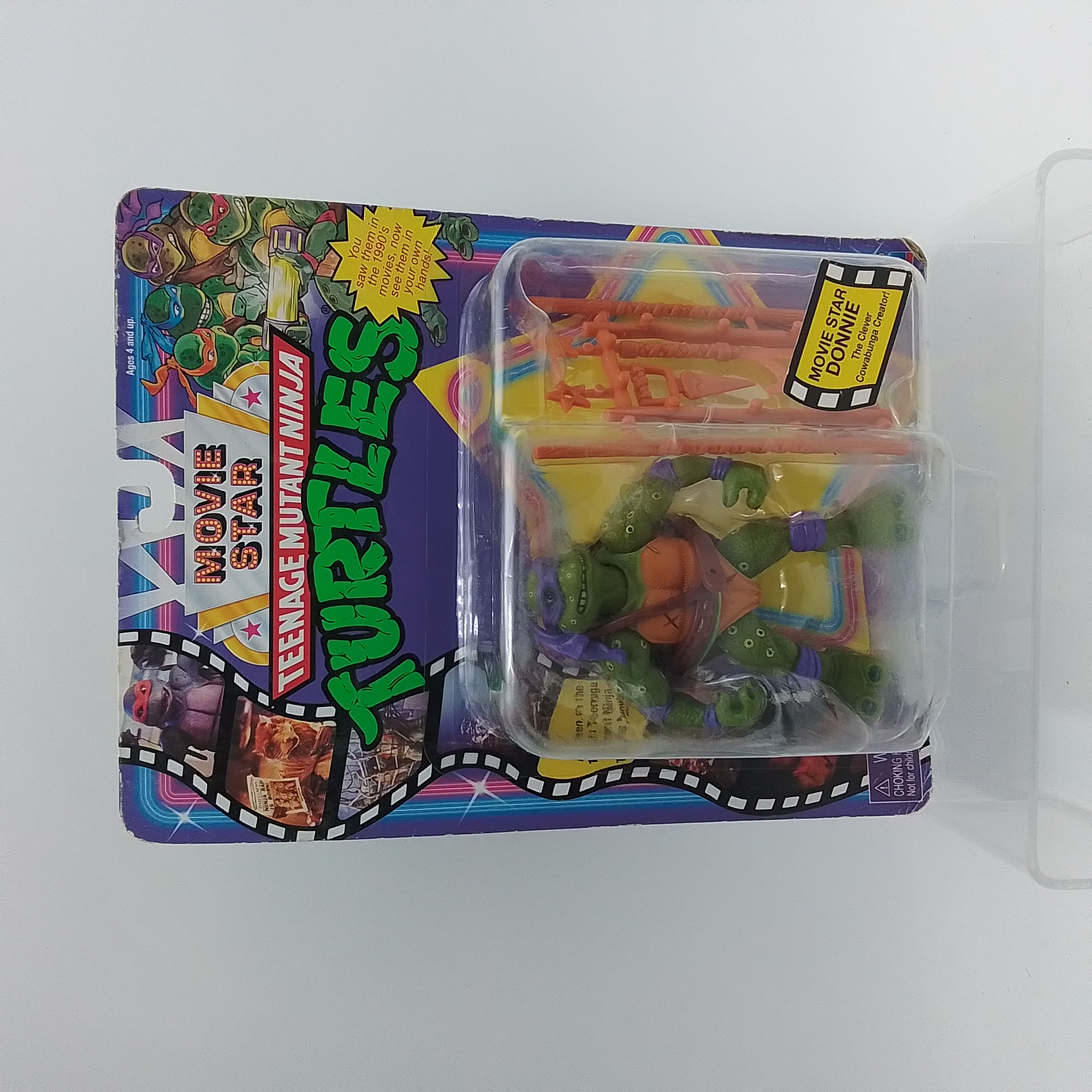 PLAYMATES TOYS TEENAGE MUTANT NINJA TURTLES MOVIE STAR DONATELLO 