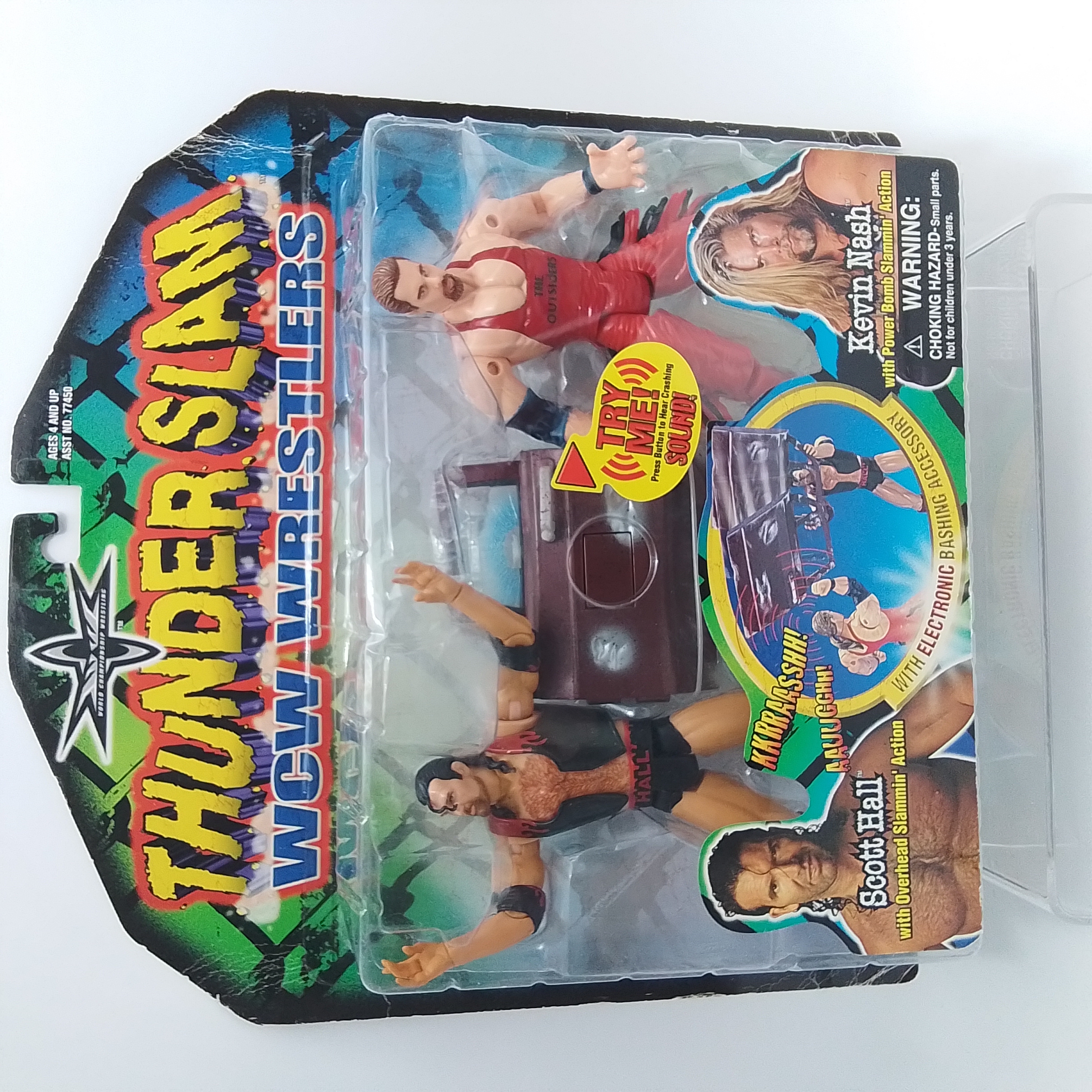 TOY BIZ THUNDER SLAM WCW WRESTLERS SCOTT HALL AND KEVIN NASH SET
